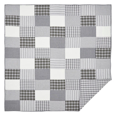 Sawyer Mill Black Queen Quilt 90Wx90L VHC Brands - The Fox Decor
